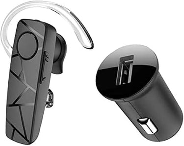Tellur VOX 60 Pinganillo Bluetooth Movil USB-C, Auricular Bluetooth Mono, Multipunto Soporta Dos Teléfonos Conectados Simultáneamente, Gancho 360°, iPhone y Android, Cargador de Coche Incluido